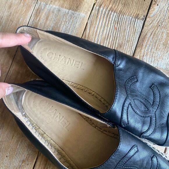 CHANEL Lambskin CC Espadrilles black - Picture 10 of 12